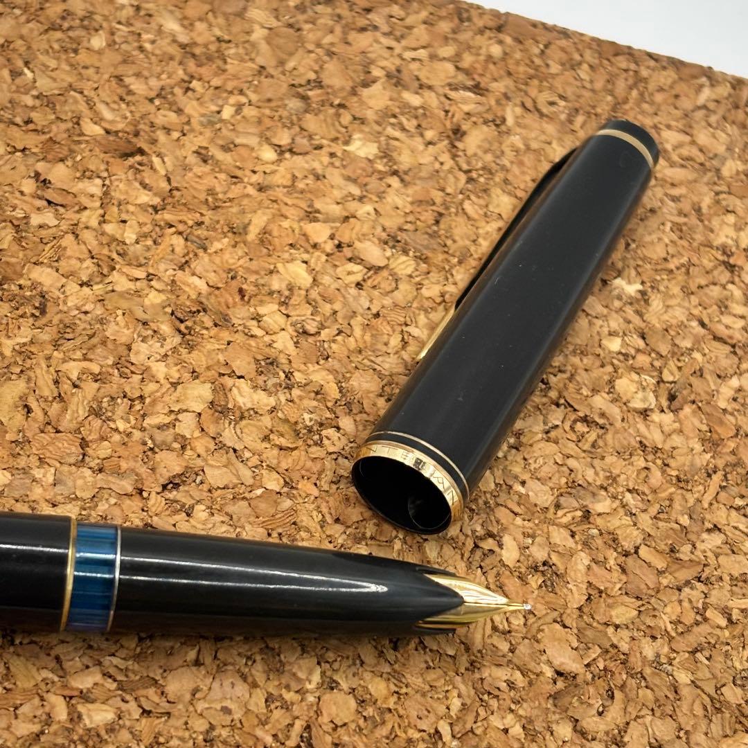 MONTBLANC 万年筆 No,24 青色インクビュー ブラック