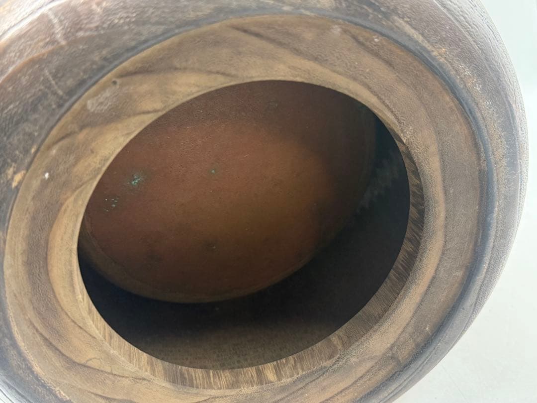 桐手銅芯炙りペア　秋草鶉紋　乾漆　茶道具　送料込み260202