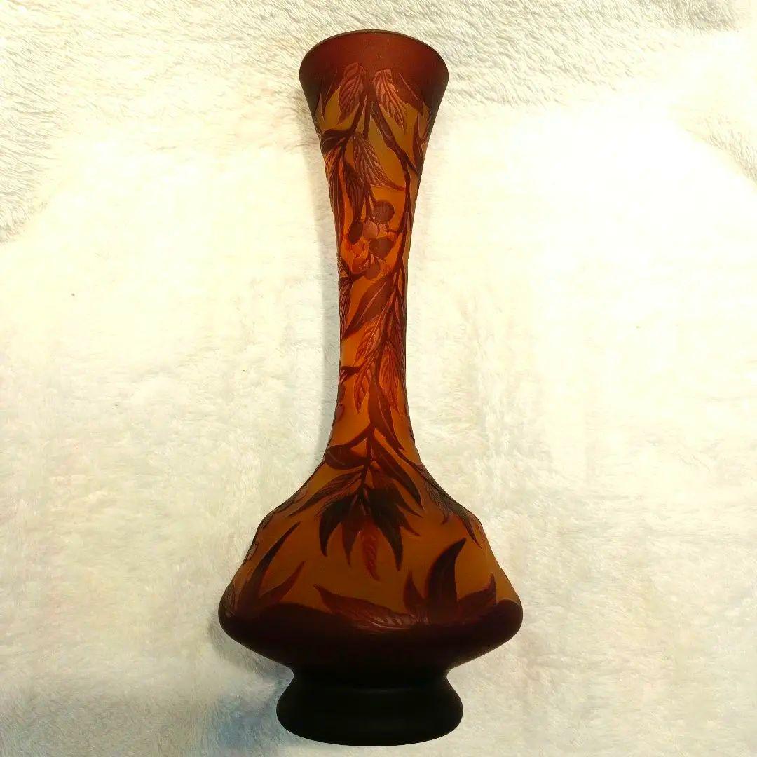 エミール・ガレ　tipガレ　花瓶　花入　果実文