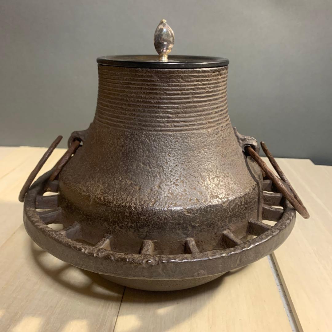 門脇喜平　車軸釜　共箱