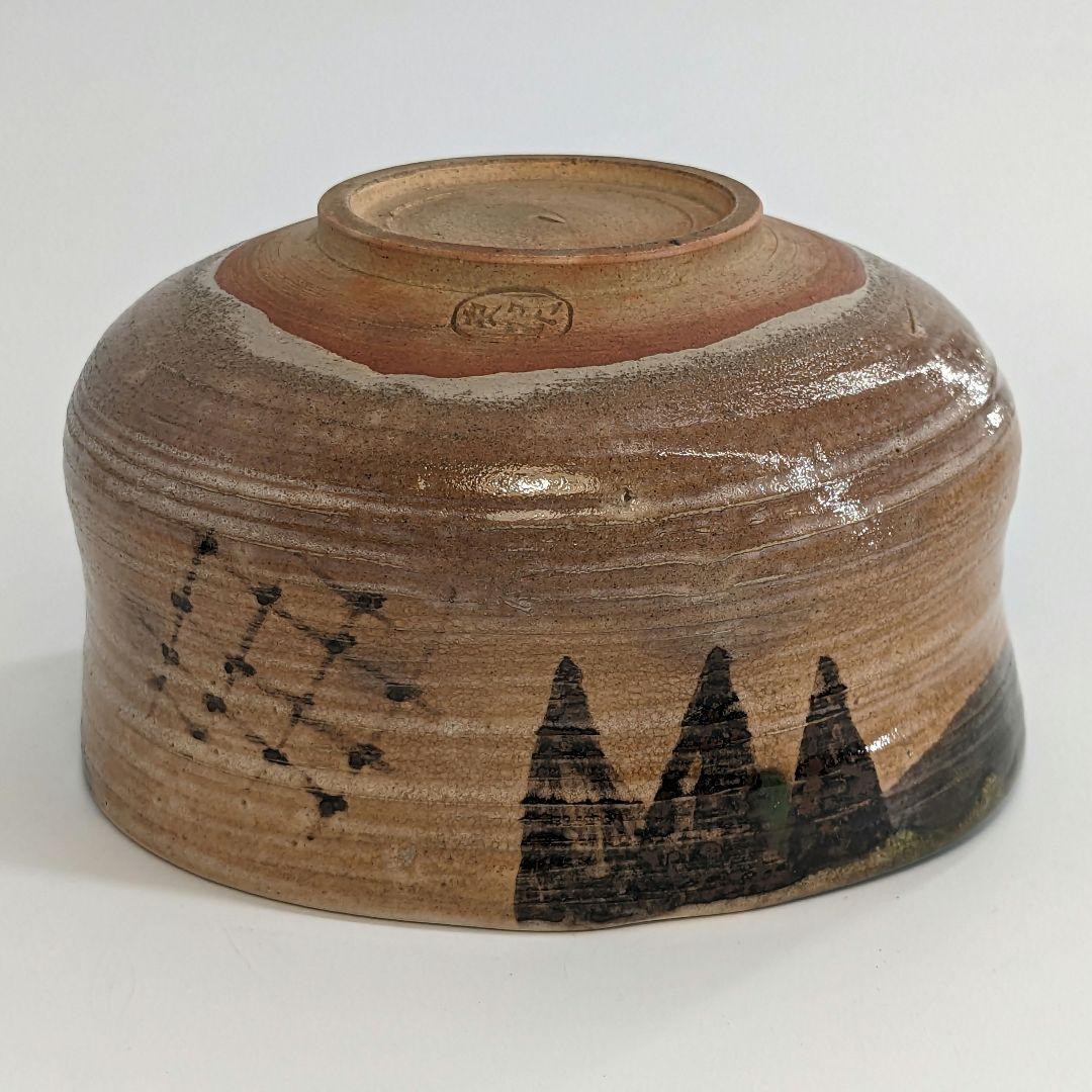 岡山県重要無形文化財 黒井一楽 虫明焼 茶盌 共箱 抹茶碗 抹茶茶碗 茶道具