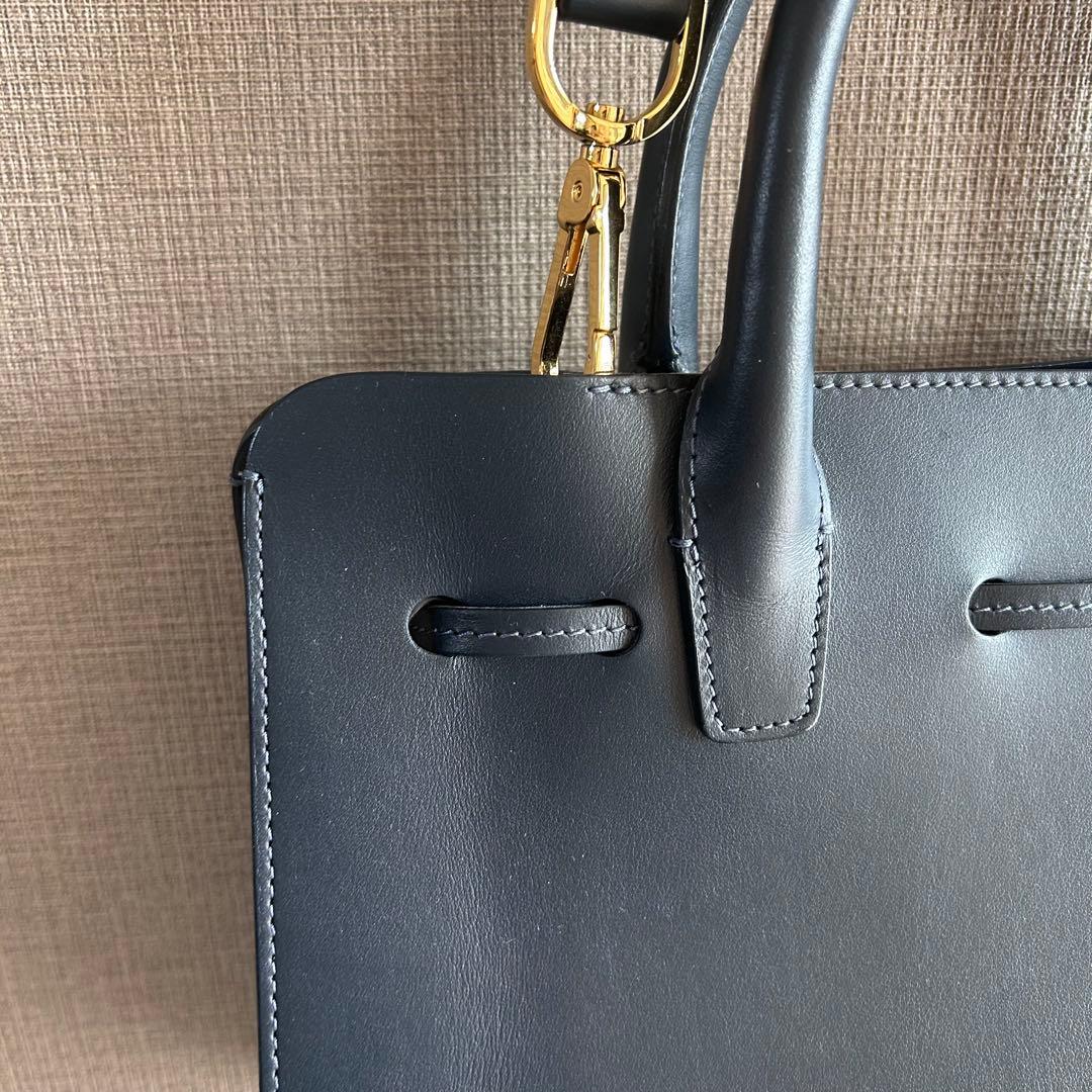 MANSUR GAVIRELマンサーガブリエル★2wayバッグ　リボン　ネイビー