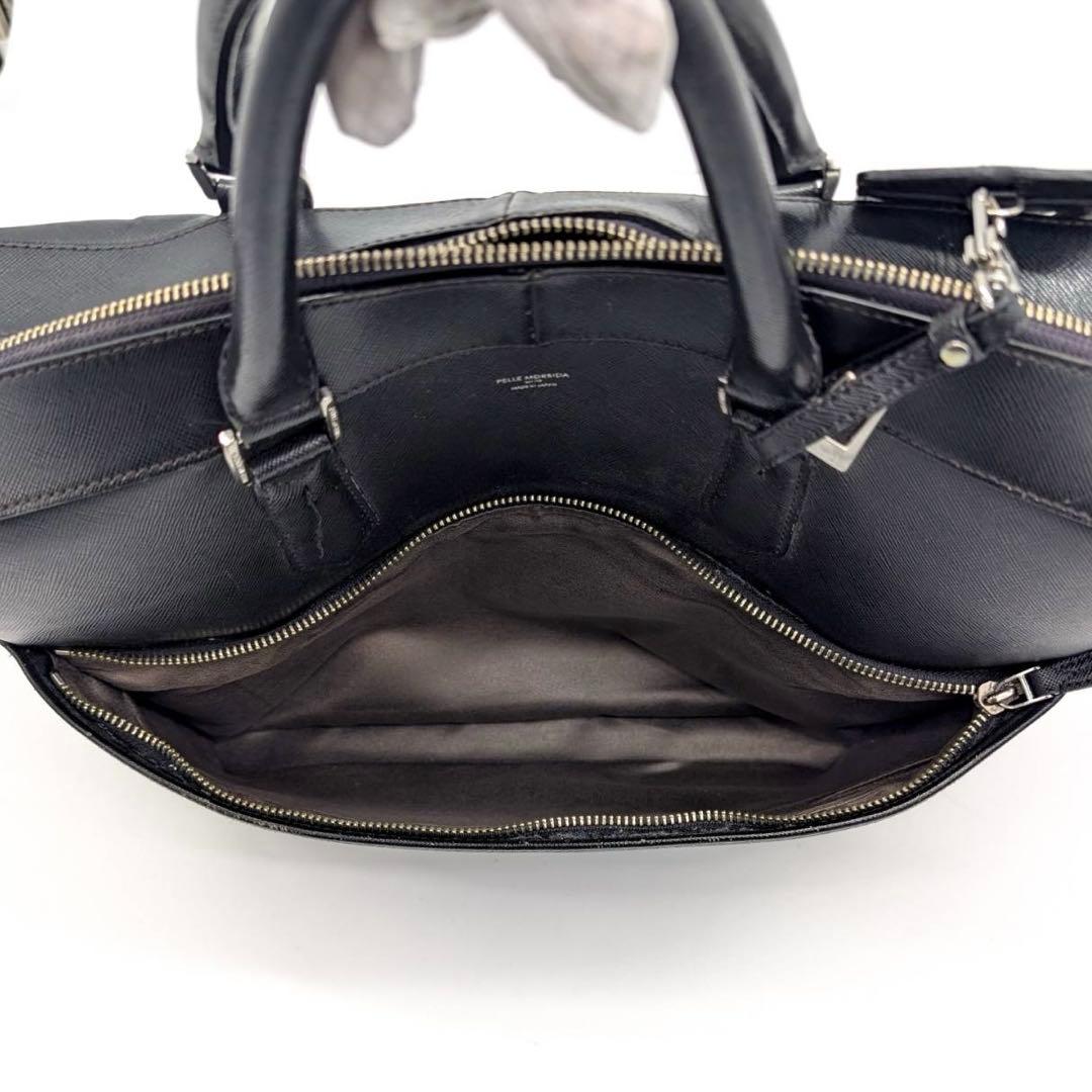 PELLE MORBIDA✨ビジネスバッグ　レザー　サフィアーノ　ブラック