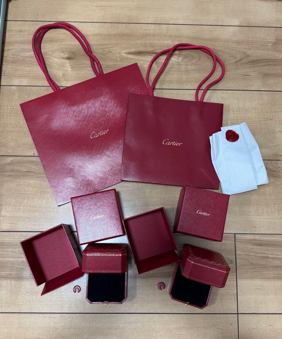 新品　Cartier カルティエ ジュエリーボックス 空箱+ショッパーセット