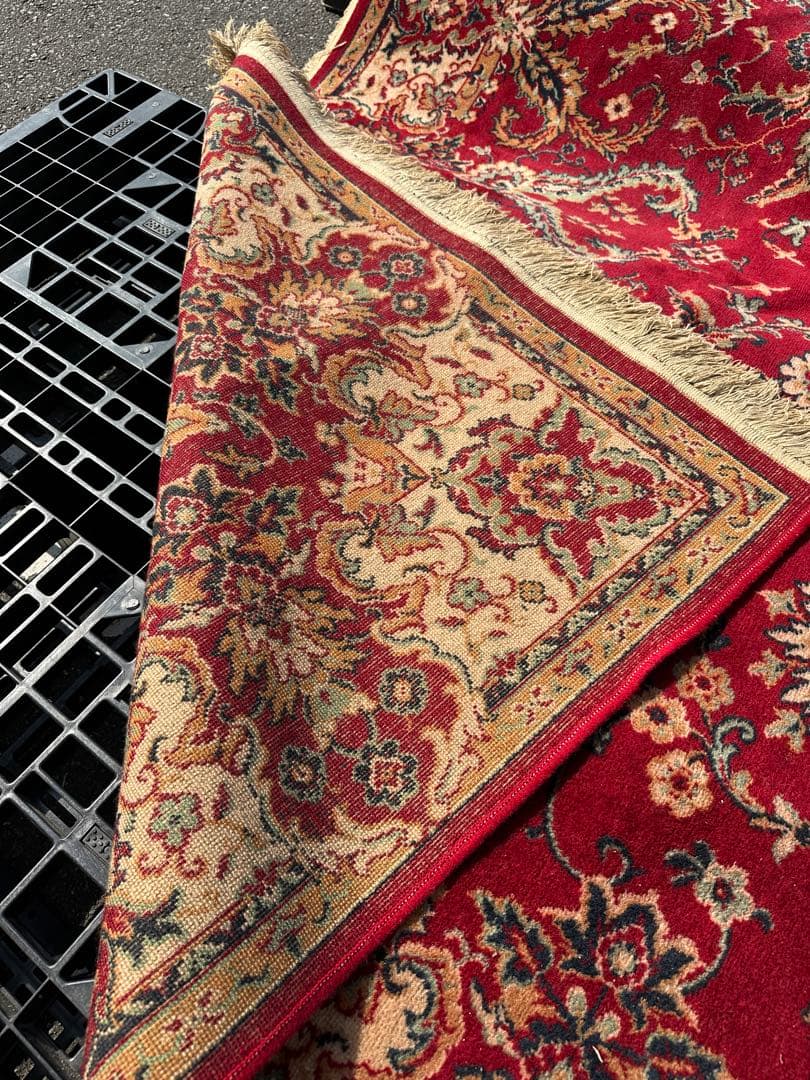⭐️【全国送料無料】アンティーク　ベルギー製　ラグ　絨毯　335cm 大判　輸入品