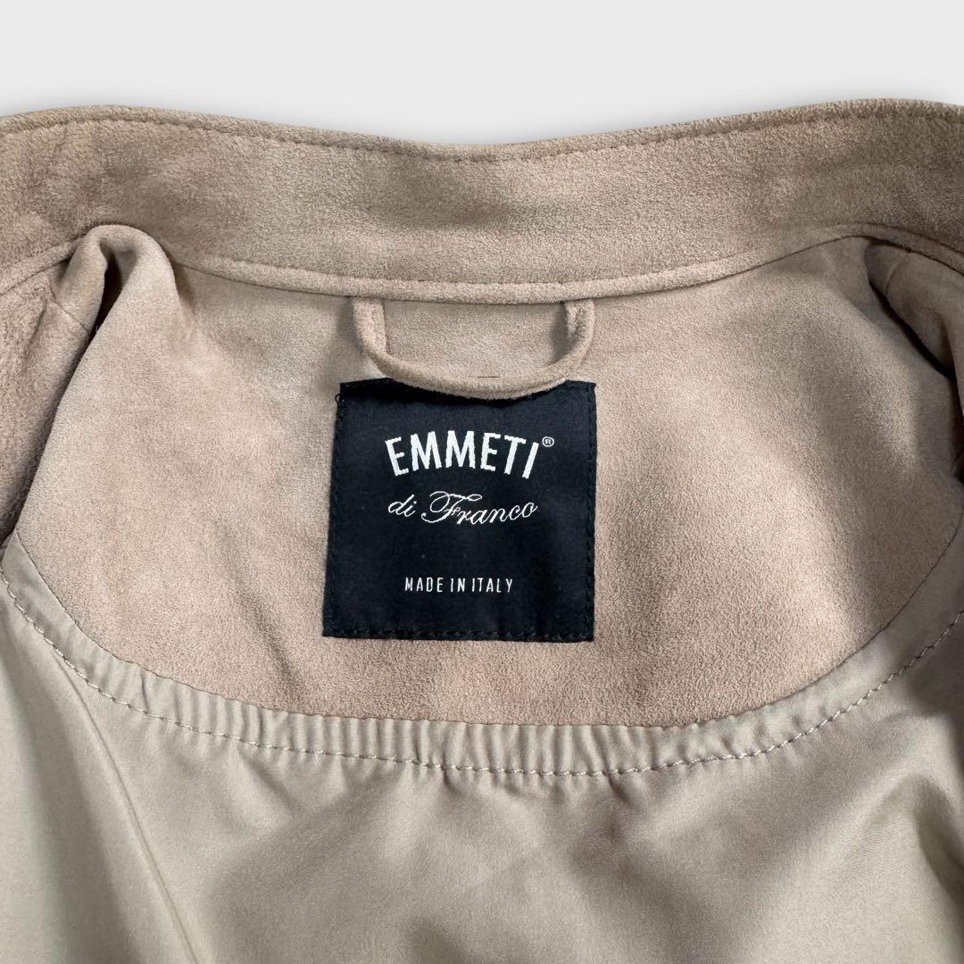 極美品 エンメティ ファイ ゴートスウェード ライダースジャケット ベージュ