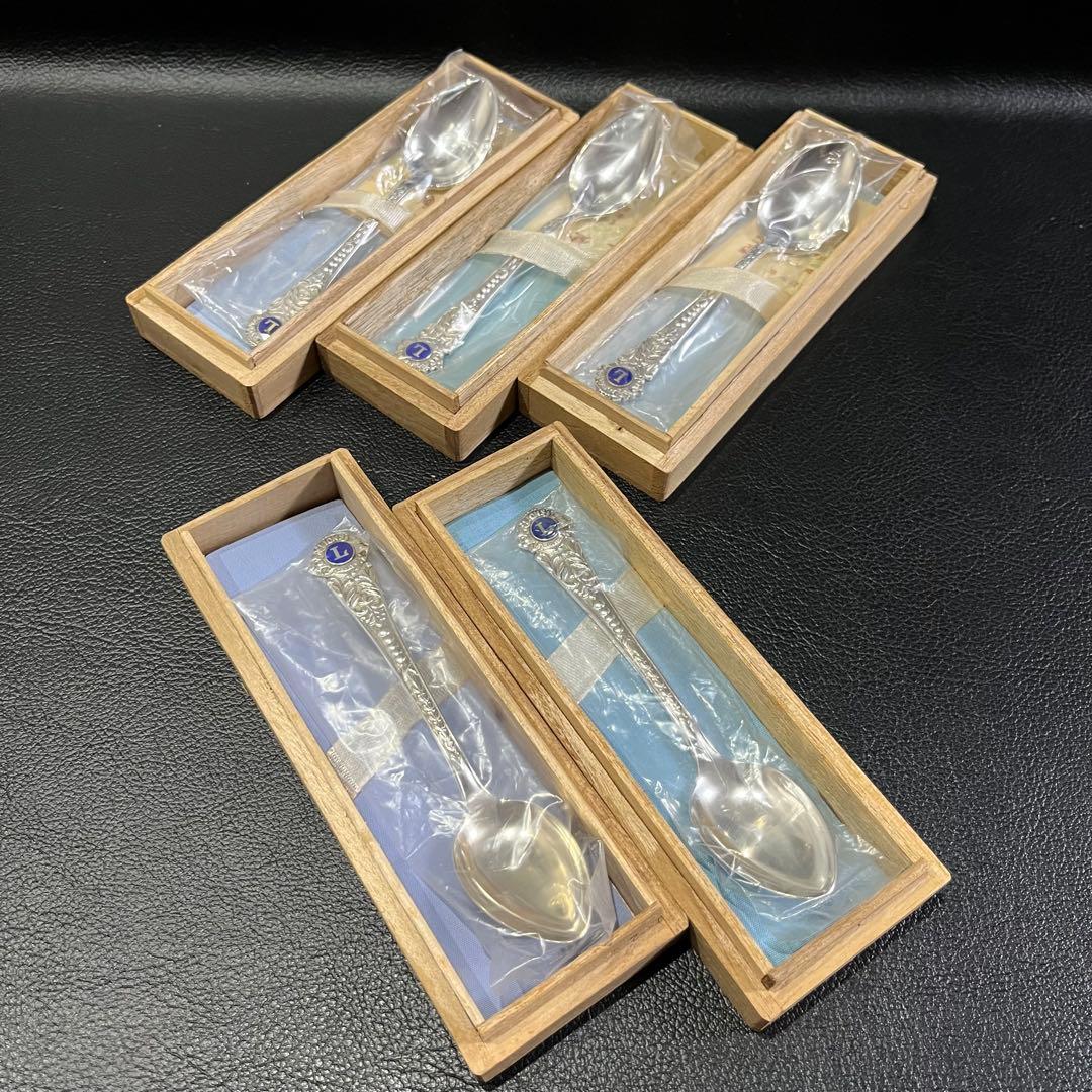 【美品】ライオンズクラブ　大阪尚美堂　「silver950 銀スプーン」　5点