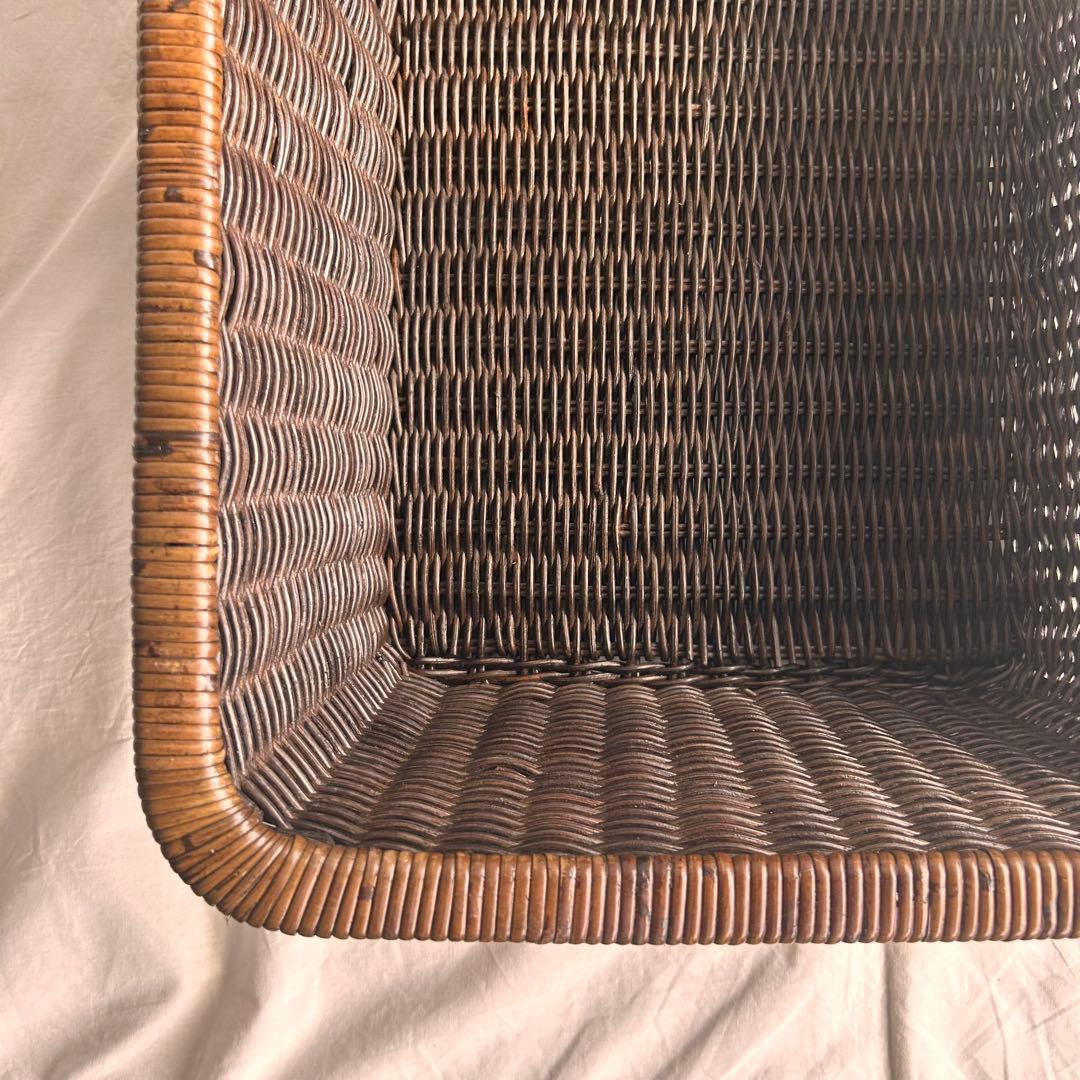 【新品】ラタンバスケット 4個セット おしゃれカゴ ブラック系