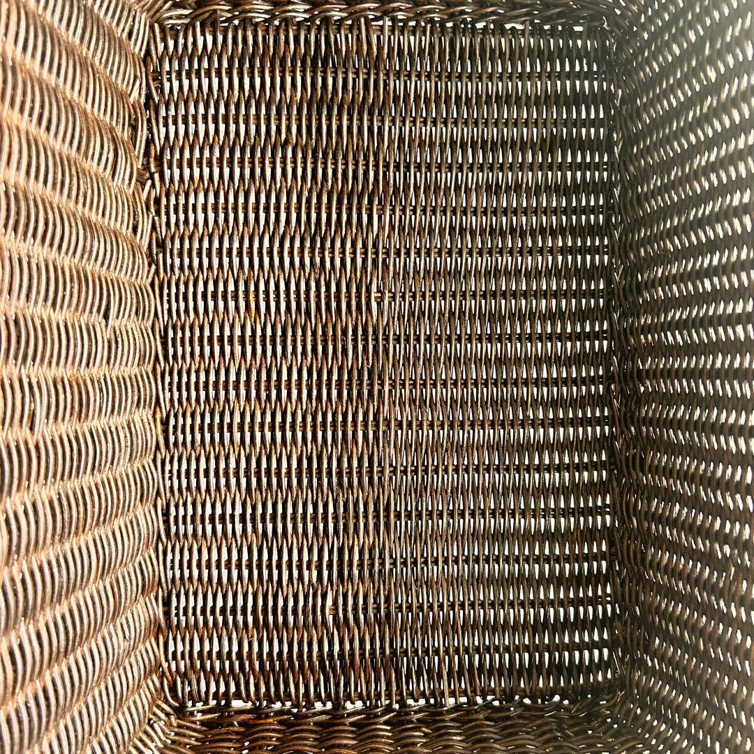 【新品】ラタンバスケット 4個セット おしゃれカゴ ブラック系