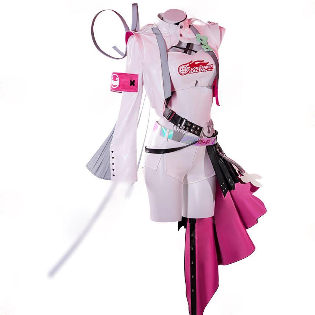 む*様 初音ミク レーシングミク2025 コスプレ衣装ブーツ付き