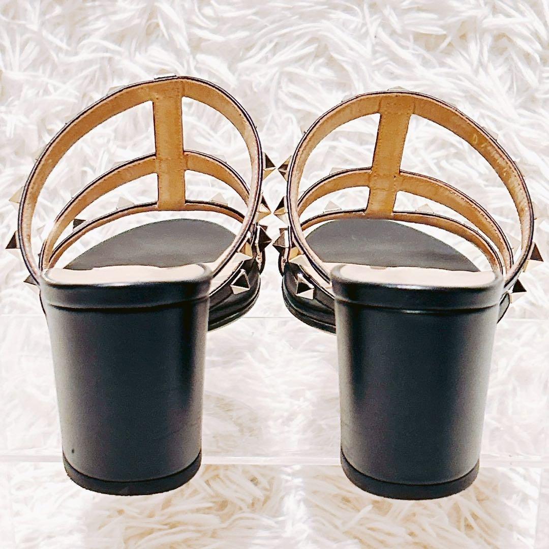 現行　ヴァレンティノ　ロックスタッズ　サンダル　黒　36.5 定価134,200