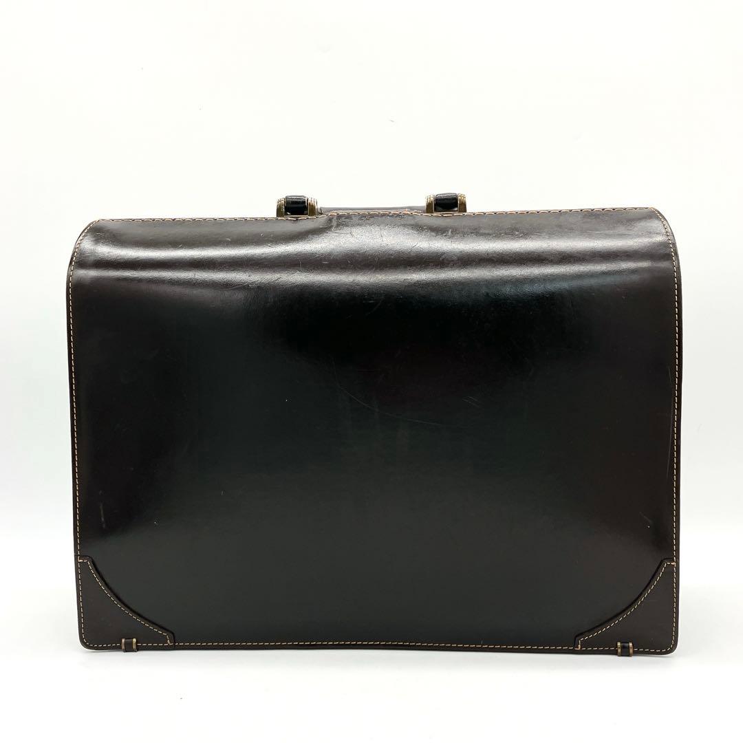 【土屋鞄】ビジネスバッグ　ダレスバッグ　レザー　ダークブラウン