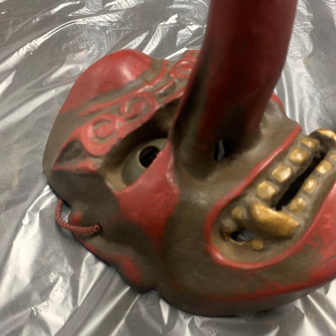 希少 美品 古い御面セット　鬼の面　天狗の面　般若 陶器 骨董品 日本伝統