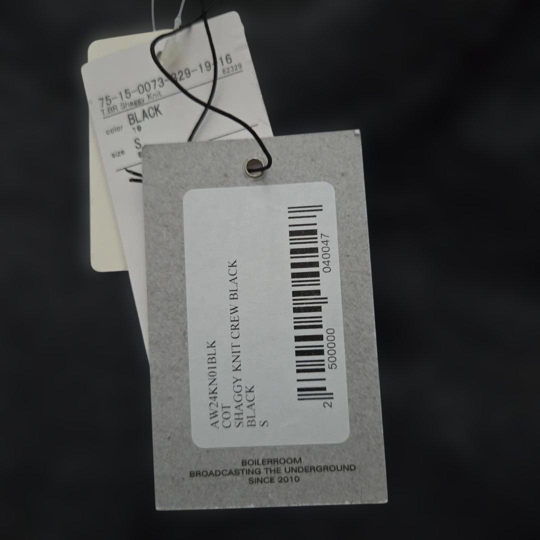 BOILER ROOM シャギーニットクルー S ブラック
