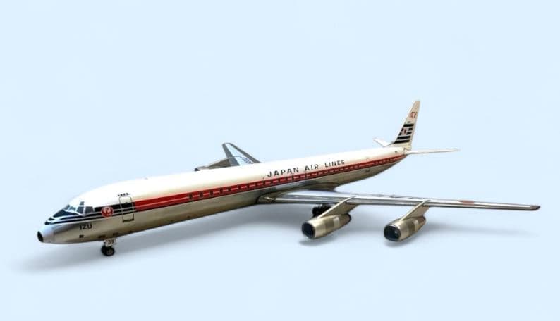 【稀少】JAL DC-8-61 IZU 1/200 日の丸塗装