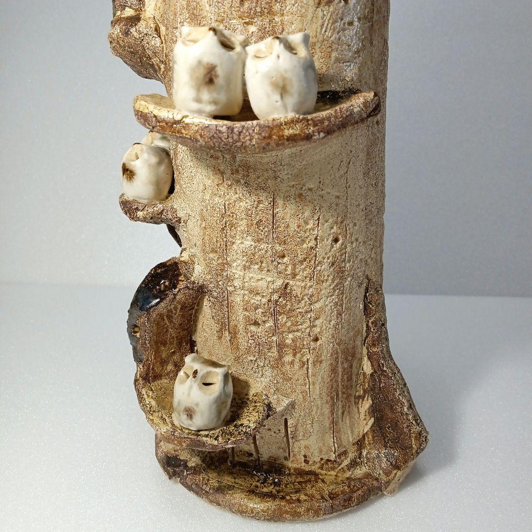 幸福 の 鳥 フクロウ タワー 縁起物 花入