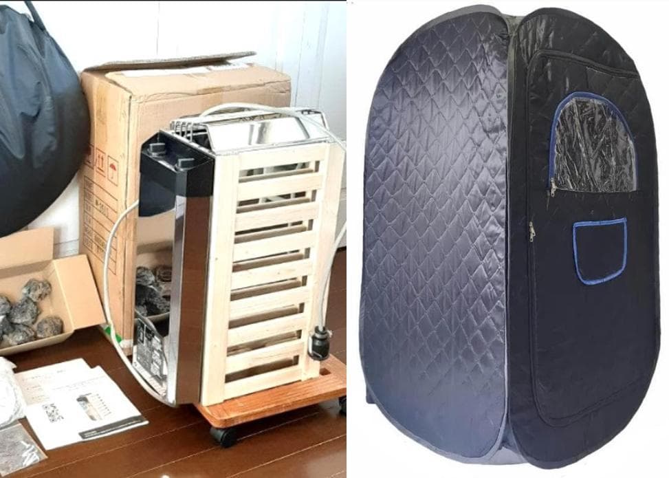 自宅サウナセット サウナストーブ 110v＋テント＋ストーン＋温度計★フルセット