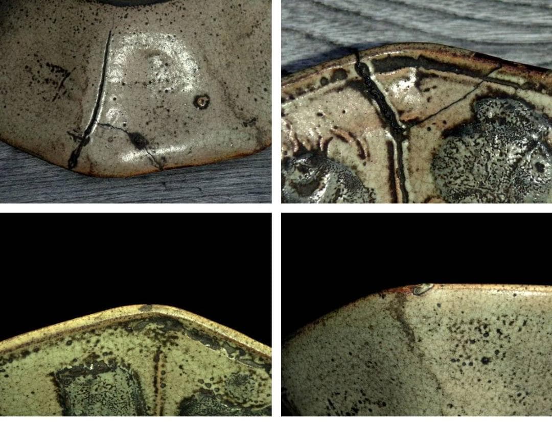♥南京♥ 　古染付 　♥鉢♥　木箱付き　修理　キズあり　骨董　古玩