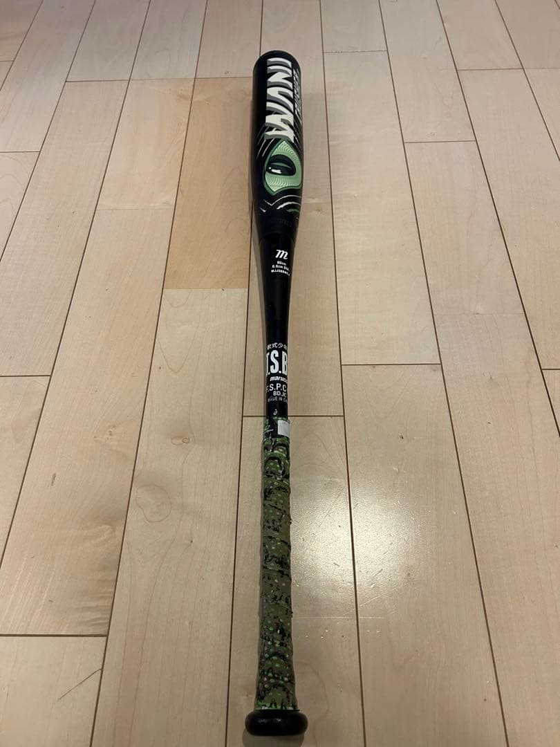 ワニクラッシャー　少年用軟式バット 黒/緑　80㎝　610g