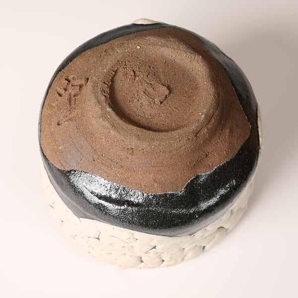 【清水卯一造】蓬莱掛分釉裂茶碗　重要無形文化財保持者　人間国宝　蓬莱窯