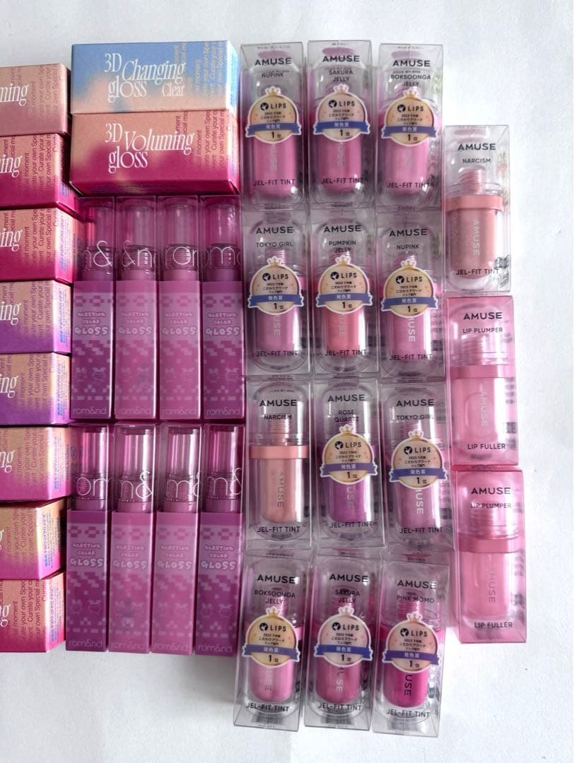 リップ類まとめ売り　ロムアンド　シピシピ　フィー　アミューズ　計47点