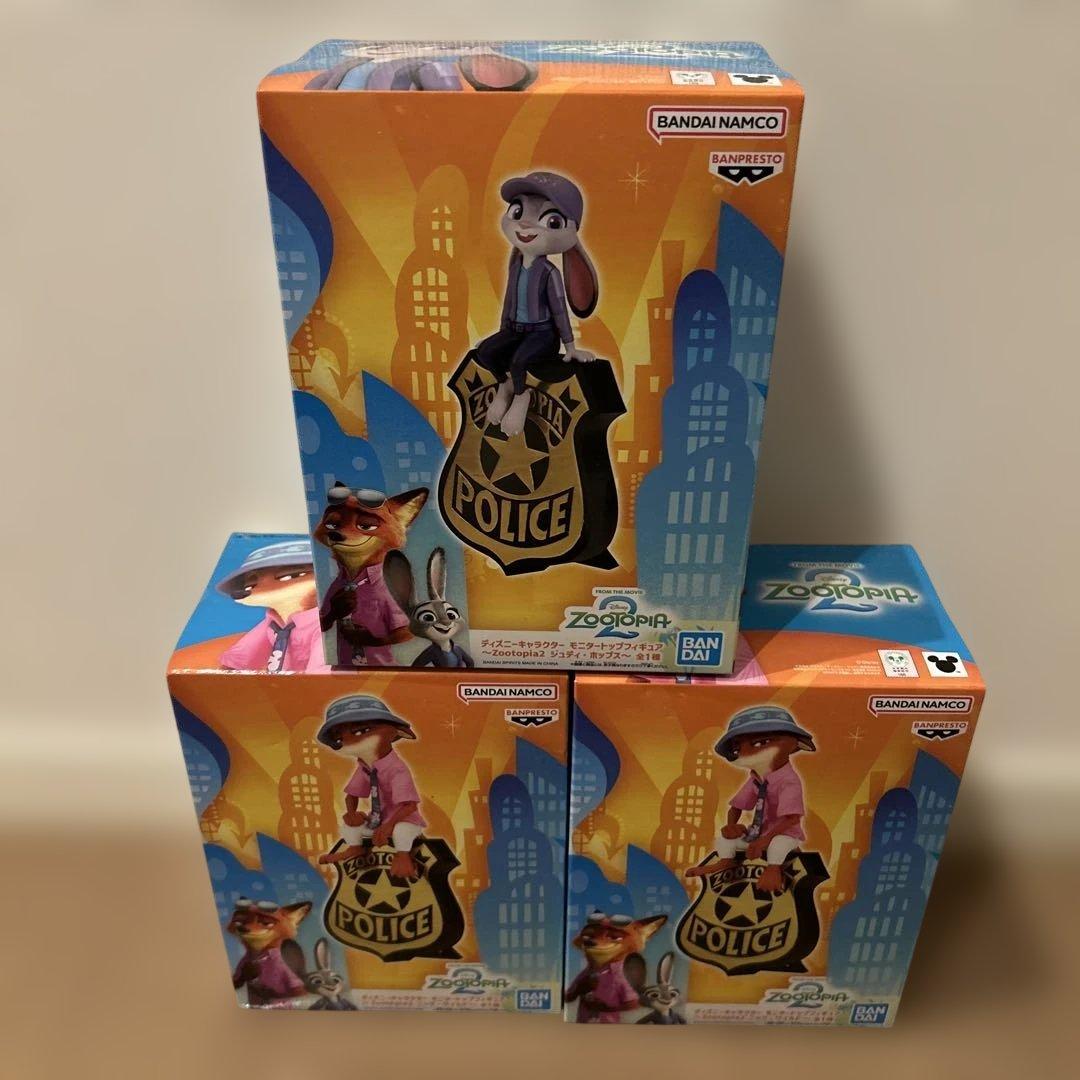 み*※様 ズートピア2 モニタートップフィギュア【3点】