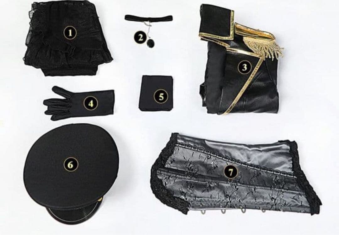 その着せ替え人形は恋をする　着せ恋 ブラックロベリア コスプレ衣装ウィッグセット