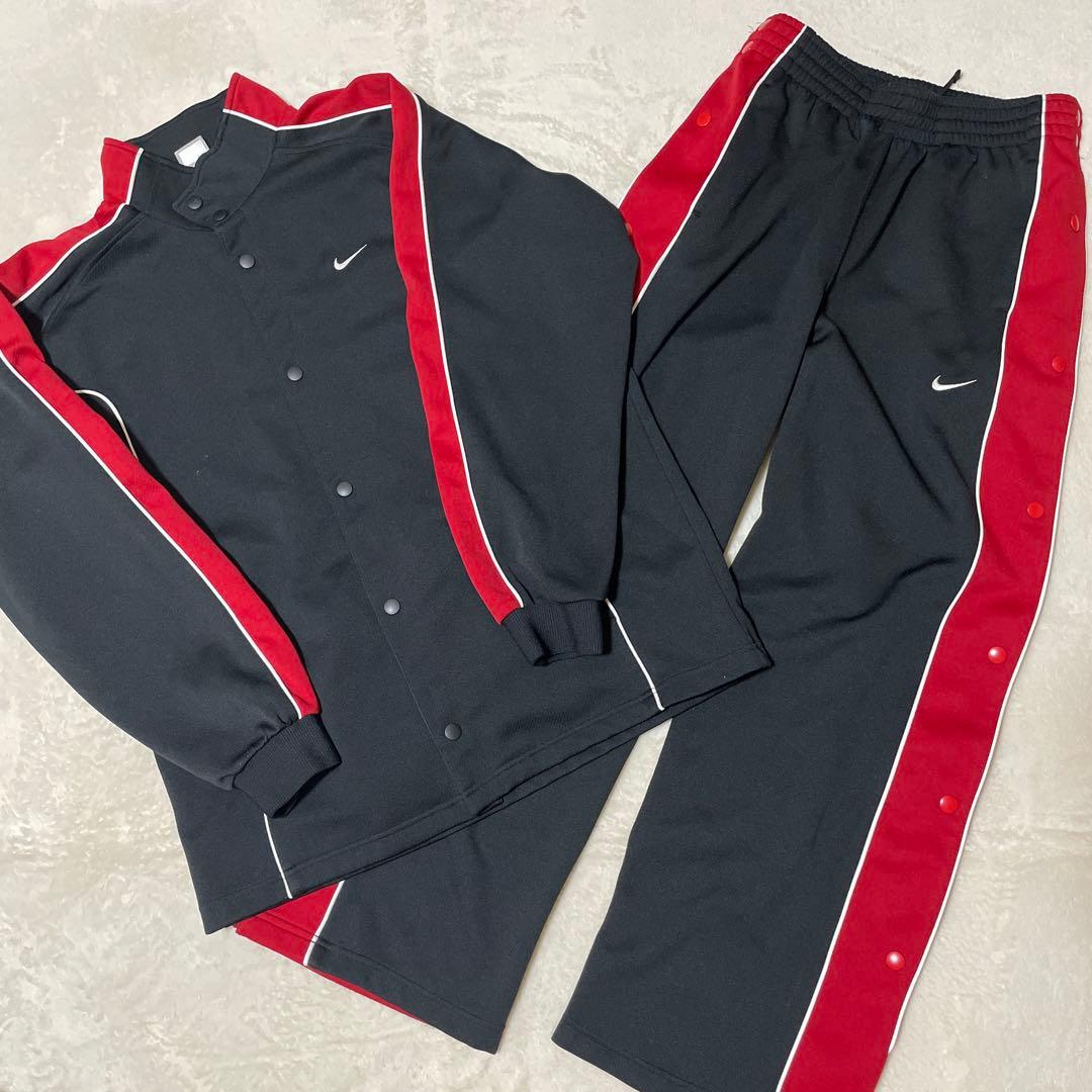 Nike ナイキ オールドジャージ上下 バスケット スナップボタン L M 刺繍
