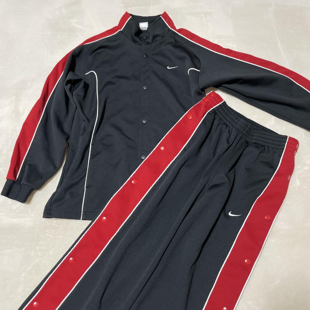Nike ナイキ オールドジャージ上下 バスケット スナップボタン L M 刺繍