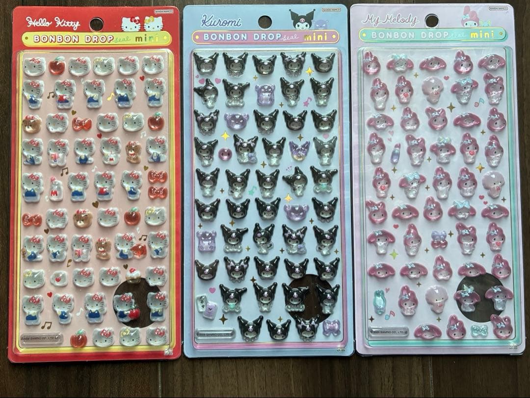 【日本正規品】ボンボンドロップシールmini サンリオ　7枚セット