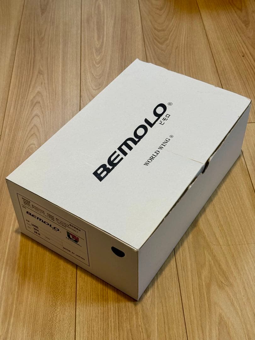 【美品/希少】28cm (白)ビモロ(Bemolo)/スパイクP革付