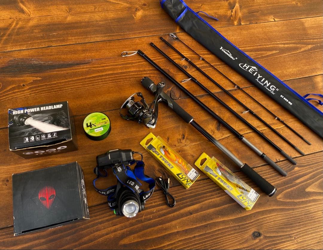 エギングセット　エギングロッド　5ピースロッド　パックロッド　超軽量　スピニング