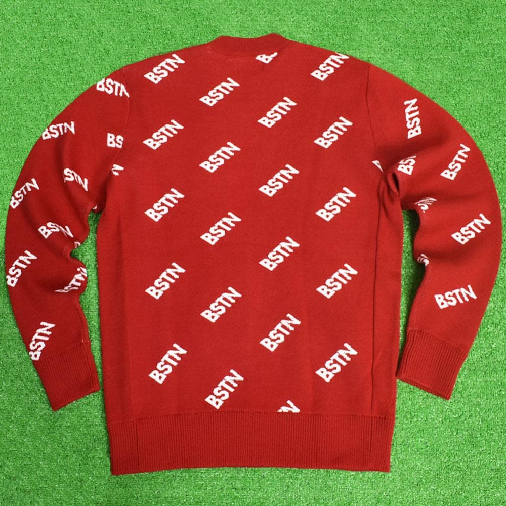 ニューバランス ゴルフ クルーネックセーター【レッド/５】美品！