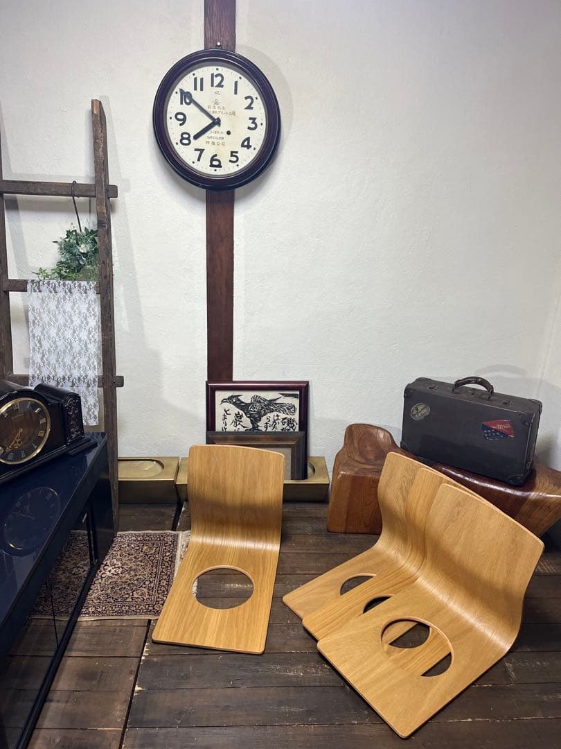 v*a様 【美品】高級品 天童木工 木製 座椅子 藤森健次 曲げ木 名作椅子 4