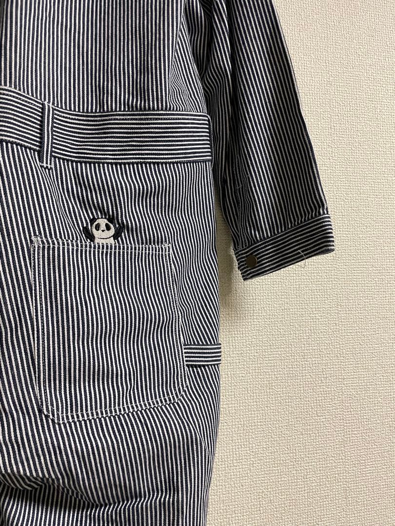 ★美品★ PANDIESTA JAPAN ツナギ デニム ヒッコリー デカロゴ