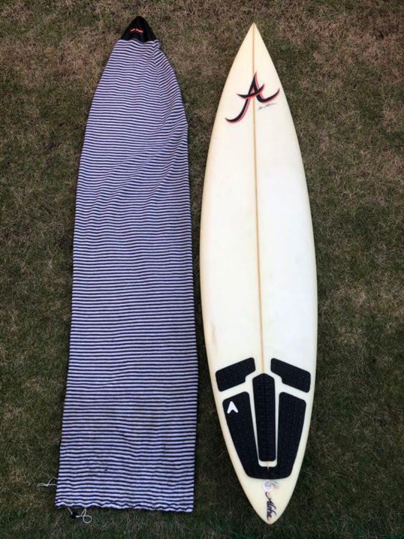 ニットケース付き ALOHA サーフボード セミガン サーフィン オンフィン