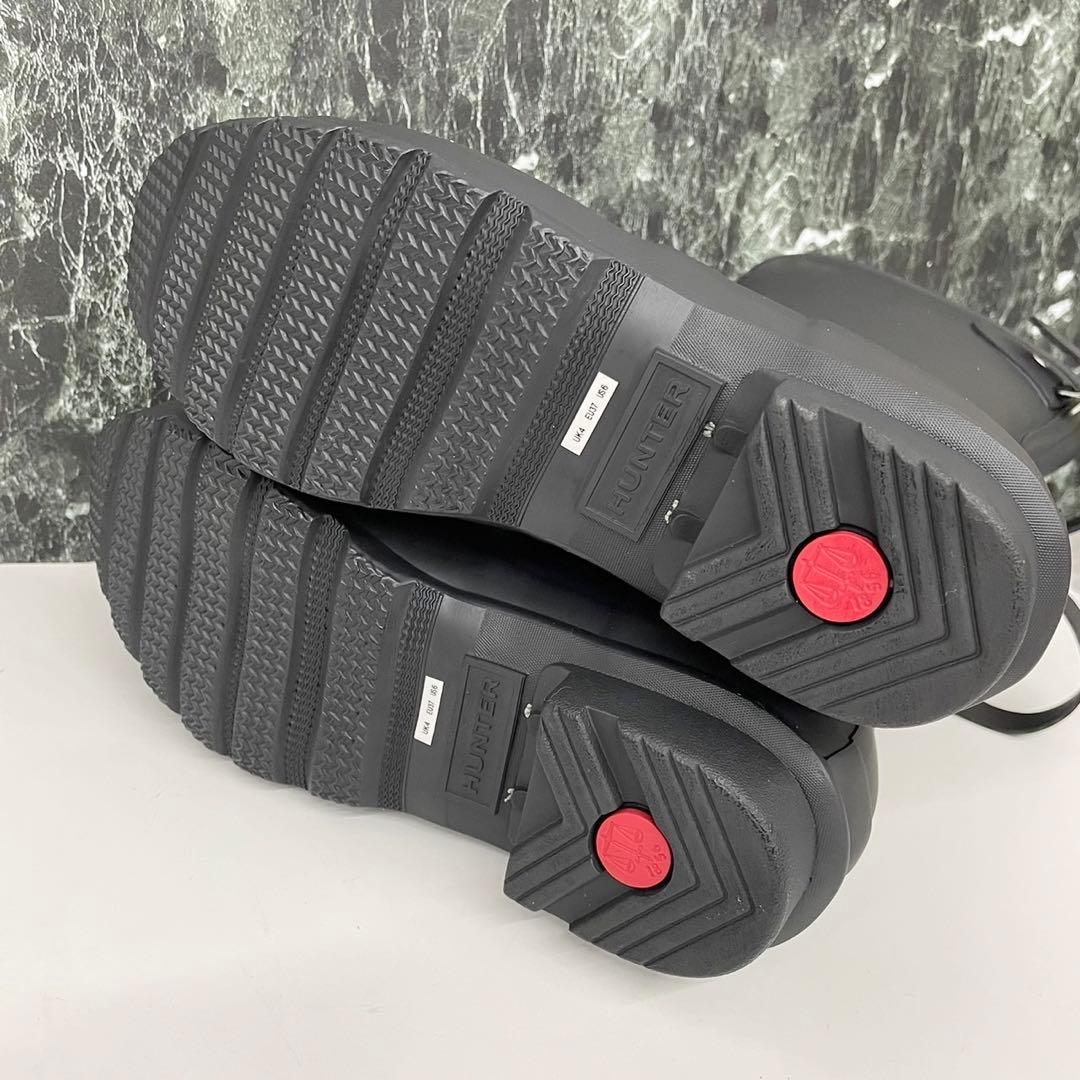 ハンター ショートバック アジャスタブル レインブーツ ブラック 23.0 cm