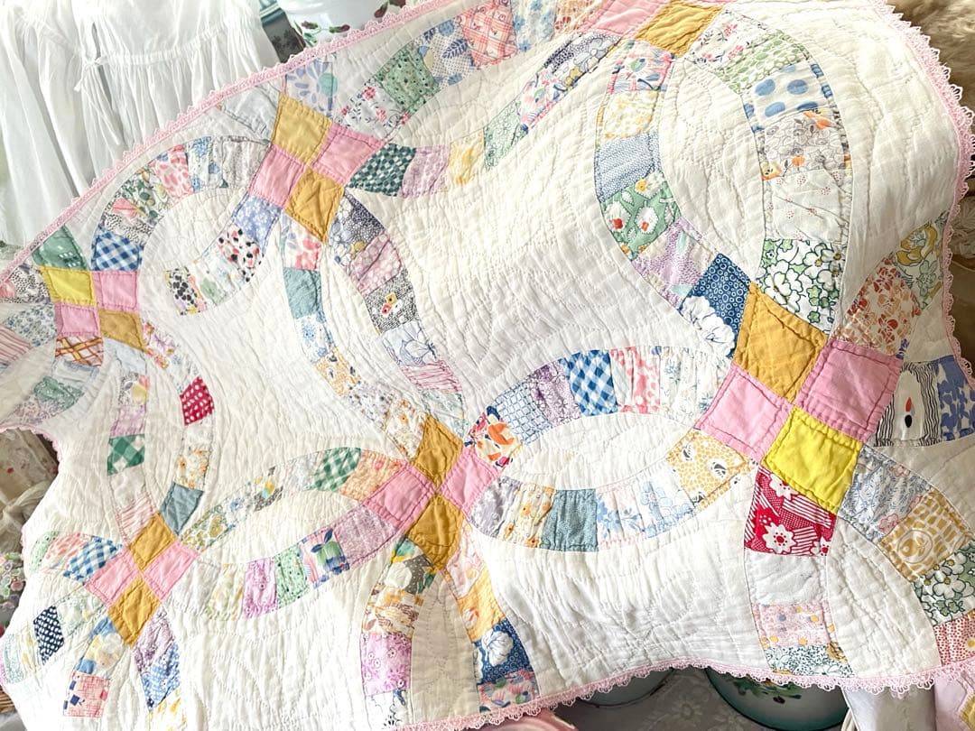 アンティークキルトでマルチカバー·͜· ♡