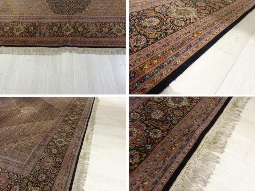 ペルシャ絨毯　タブリーズ産　ウール　500×346　トルコ絨毯　シルク100％