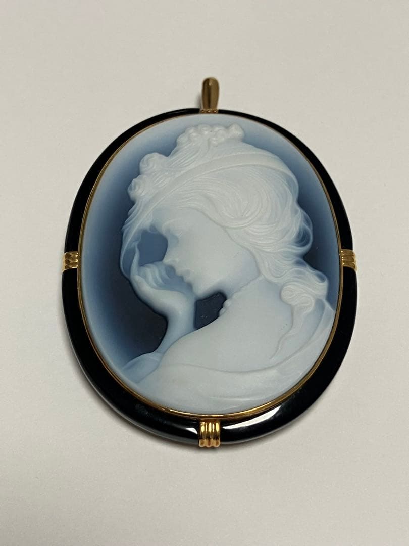 カメオブローチ　Ｋ18の刻印あり