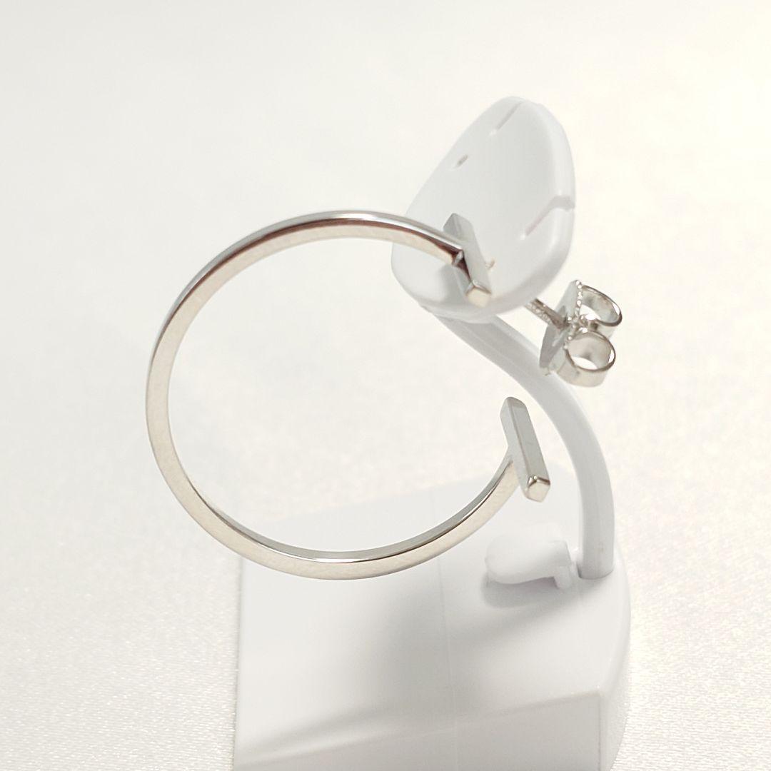 【極美品】ティファニー K18WG Tワイヤー フープピアス 片耳用 6139