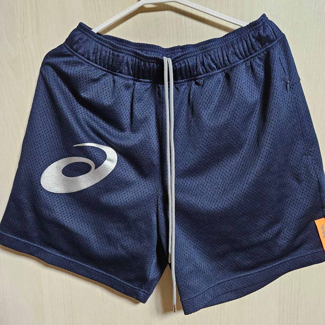 ballaholic ASICS メッシュ パンツ M ネイビー