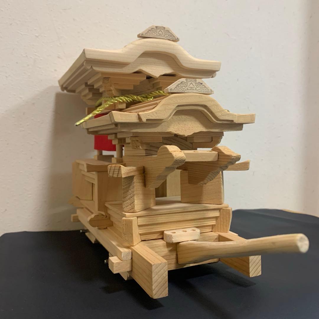 だんじり　下地車　模型　木製　ミニチュア