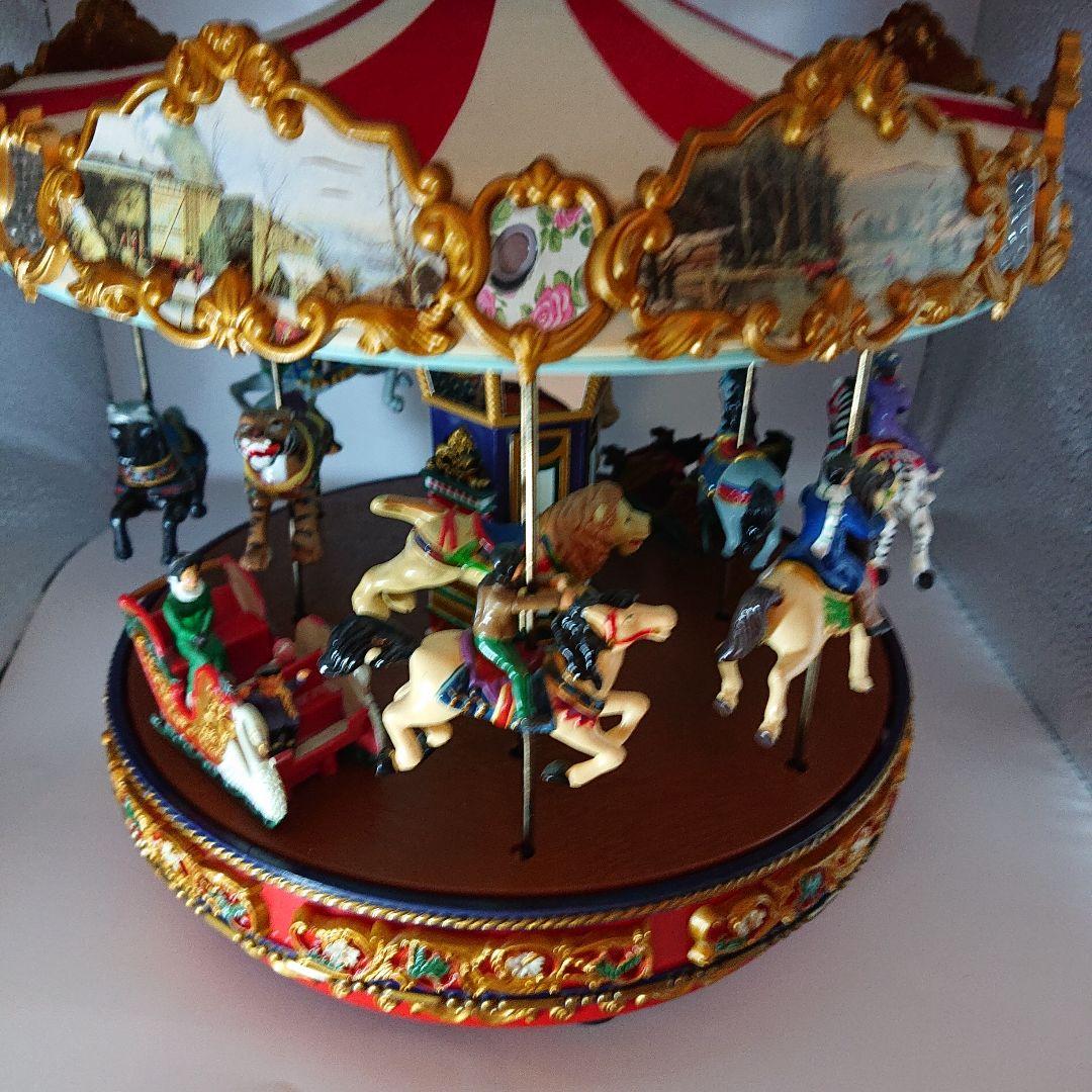 アメリカ☆ミスタークリスマス、メリーゴランドオルゴール☆ゴールドラベル