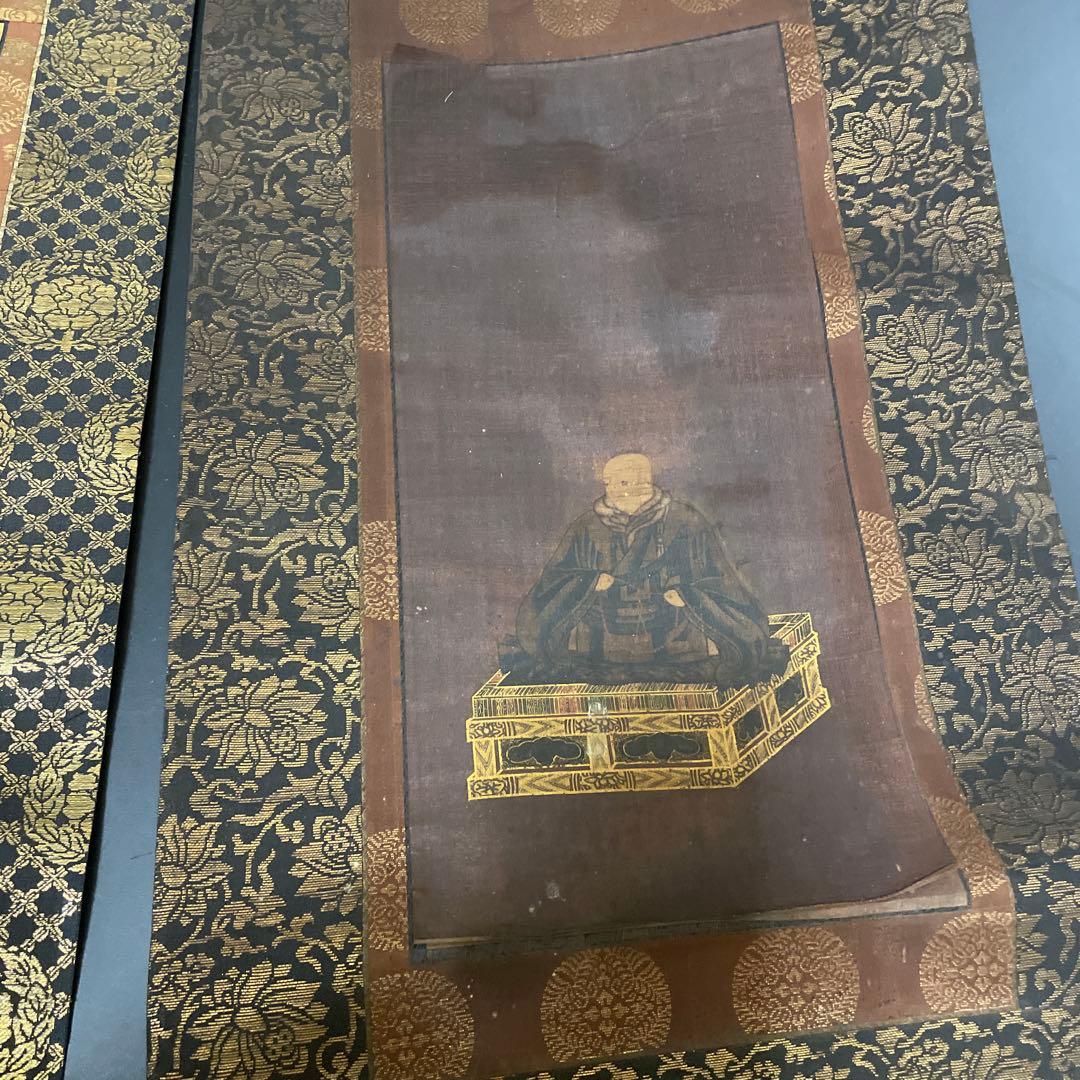 江戸時代　絹本　行信遠慶宿録　掛け軸2個