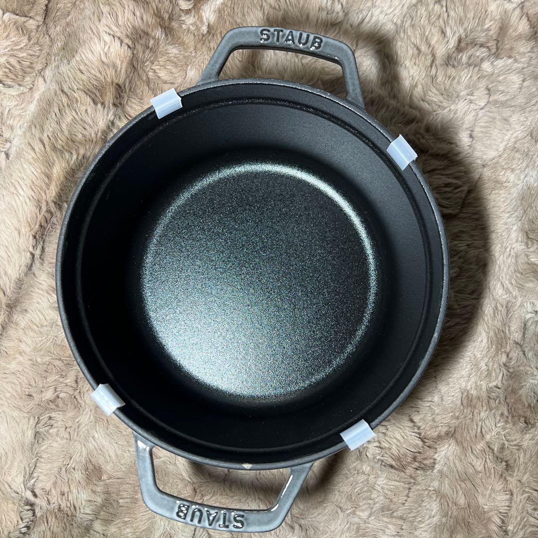 ストウブ　ピコ ココット ラウンド グレー 22cm IH対応