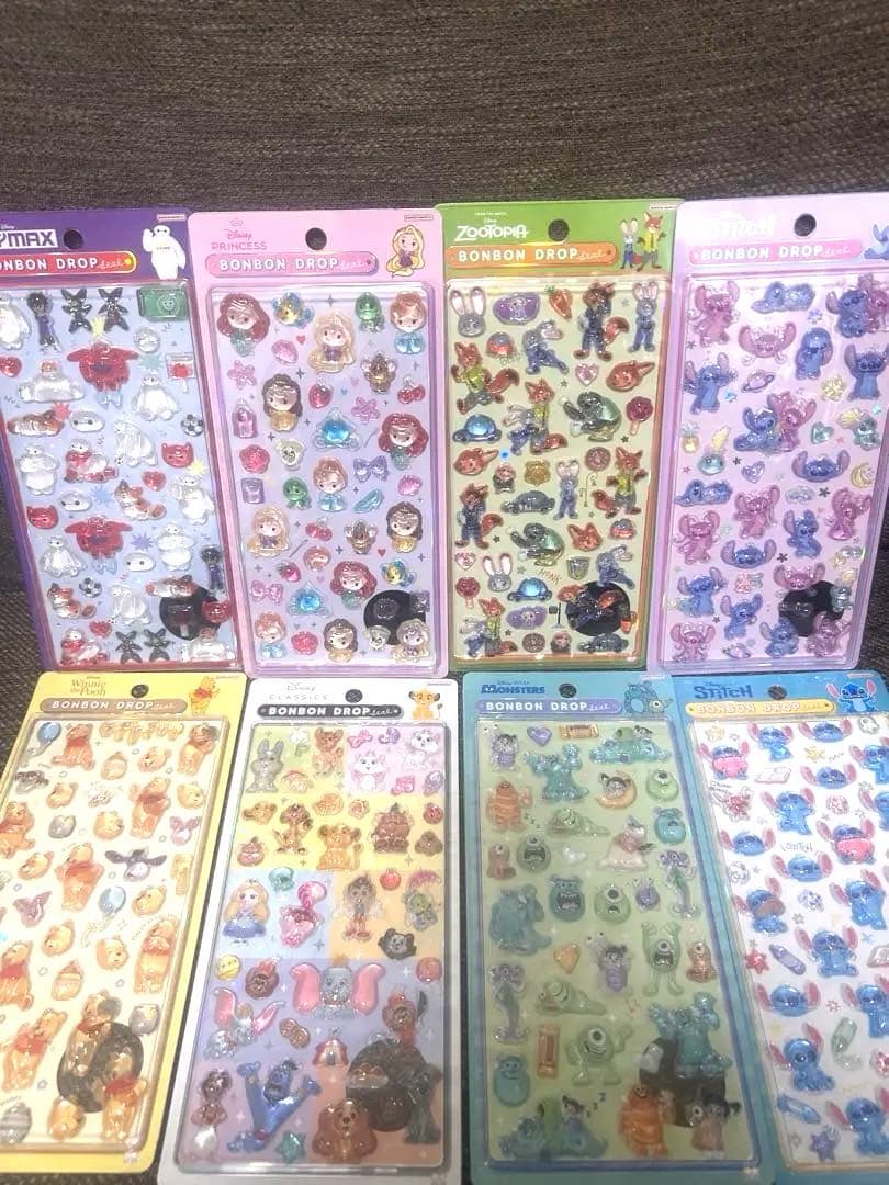 【正規品】ボンボンドロップシール　ディズニー　8種