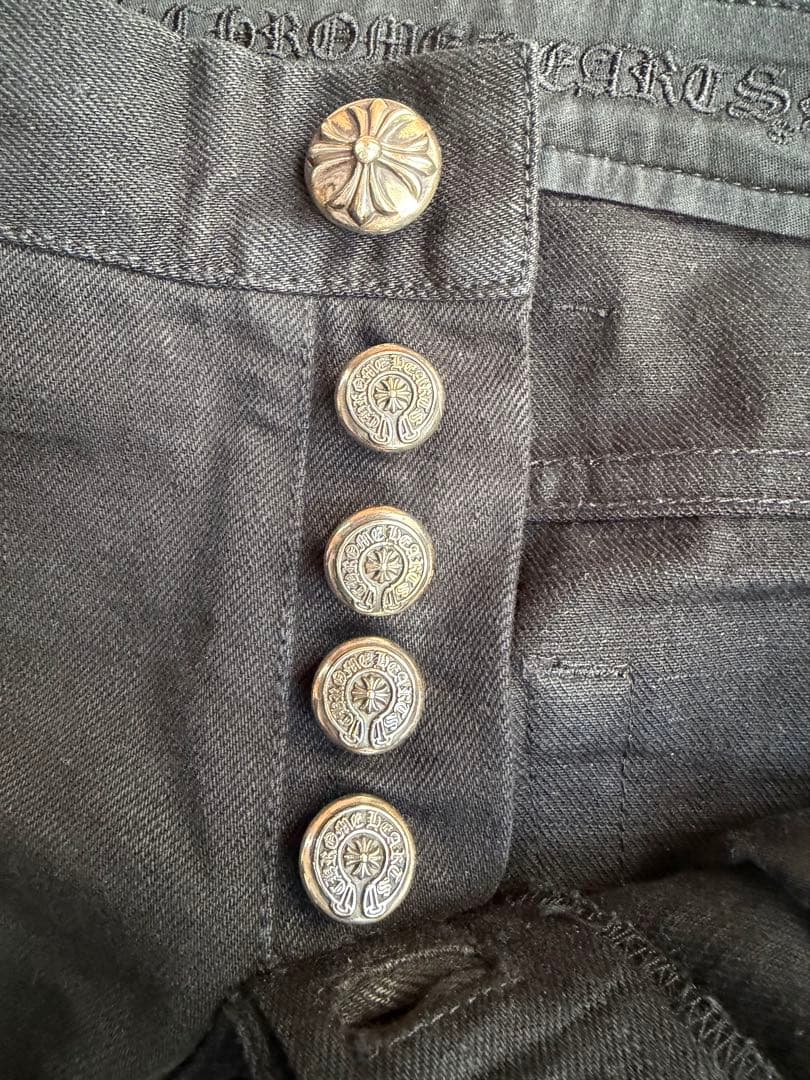 CHROME HEARTS DENIM STRAIGHT PANTS ブラック