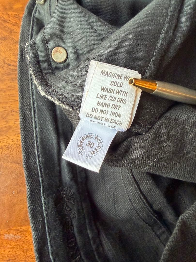 CHROME HEARTS DENIM STRAIGHT PANTS ブラック