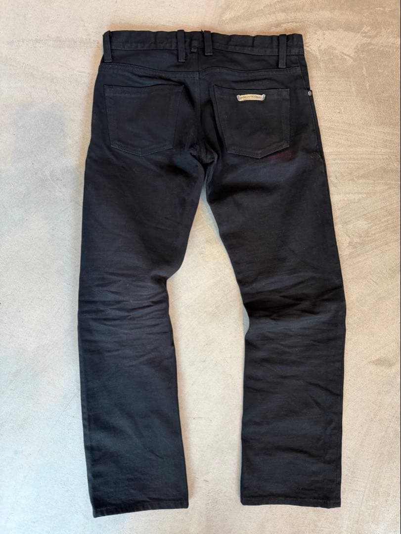 CHROME HEARTS DENIM STRAIGHT PANTS ブラック
